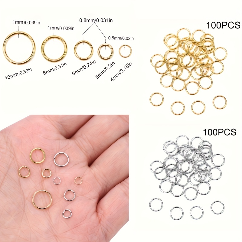 Jewelry Making Supplies Wholesale - 100 Złączek do Biżuterii, Pierścienie Łączące
