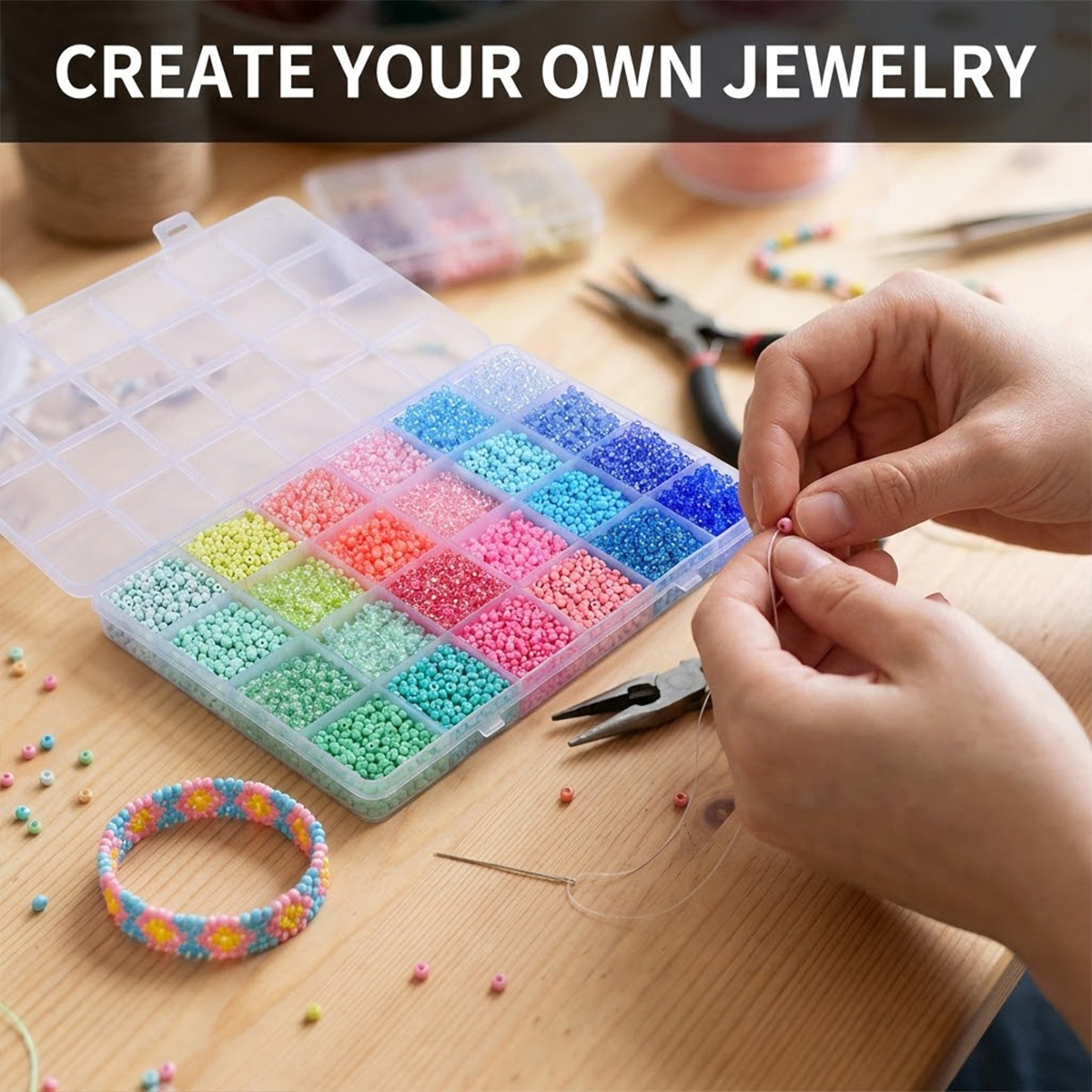 Zestaw 5200 sztuk szklanych ko – Jewelry Making Tutorial recenzja i cena
