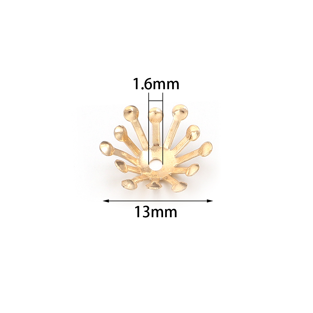 100 szt. Średnica 13MM Złote Ż – Jewelry Making Supplies Wholesale recenzja i cena